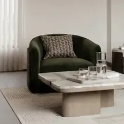 dark green armchair