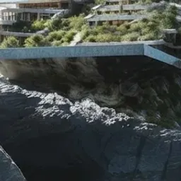 cantilevered platform