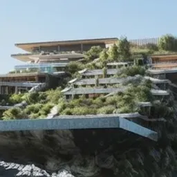 terraced green roof