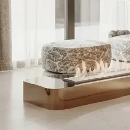 patterned ottoman