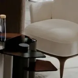 cream guest armchair