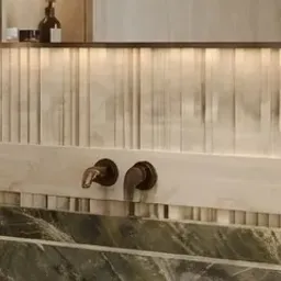 double marble sink