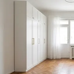 built-in white wardrobes