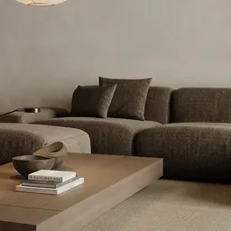 modular dark brown sofa