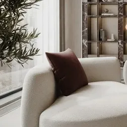 curved cream sofa