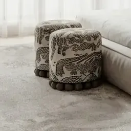 patterned ottomans
