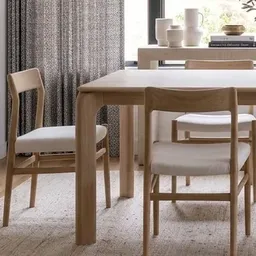 light wood dining table