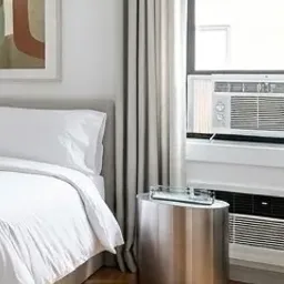 white bed