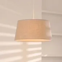 fabric drum pendant light