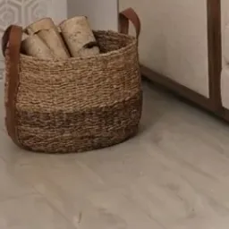 woven log basket