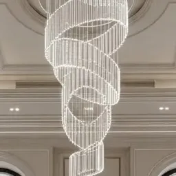 spiral crystal chandelier