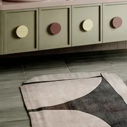 abstract bath rug