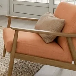 orange armchair