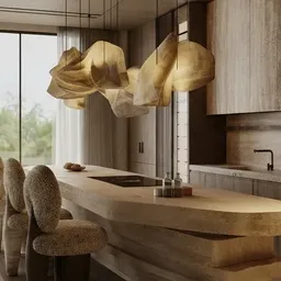 sculptural concrete island