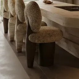 textured dining chairs