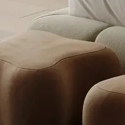 brown velvet ottoman