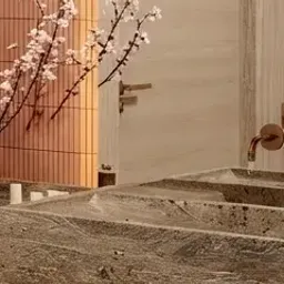 stone double sink