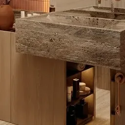 light wood vanity