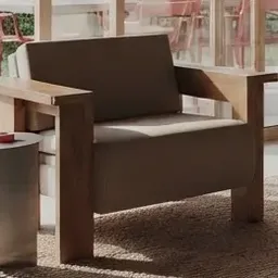 wooden armchair