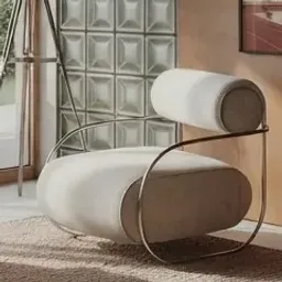 curved lounge chair