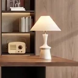 white table lamp