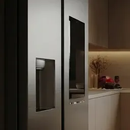dark metallic refrigerator