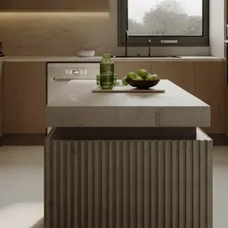 concrete kitchen island