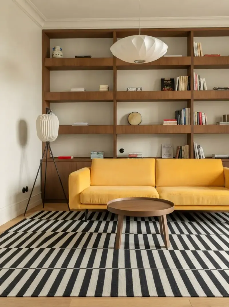 Living Room designed with MeltFlex AI: Classic Parisian Apartment