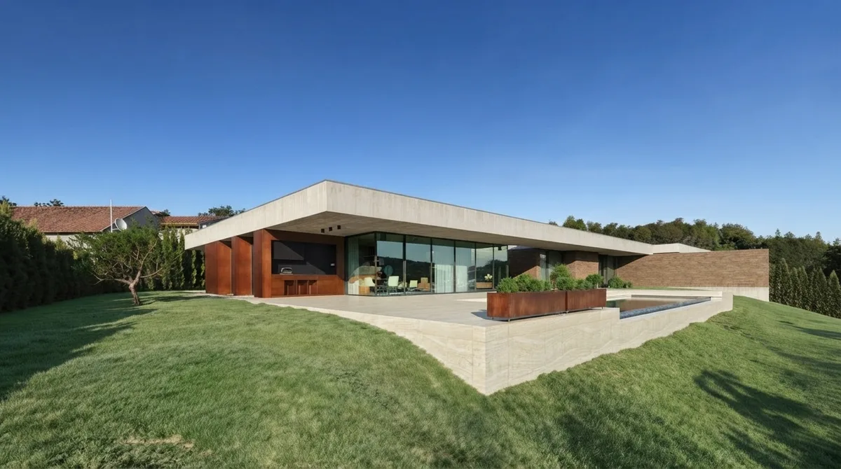 Concrete Pool House