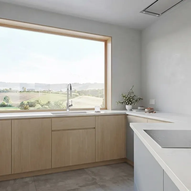Kitchen designed with MeltFlex AI: Countryside View Kitchen