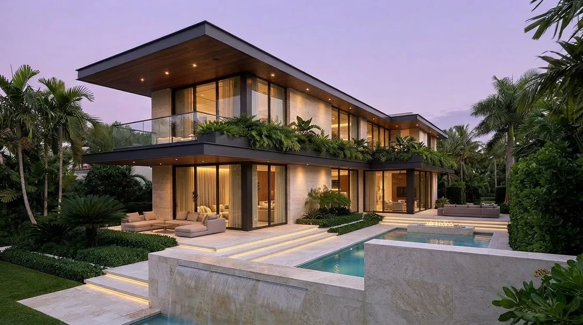 Dusk at the Pool Villa