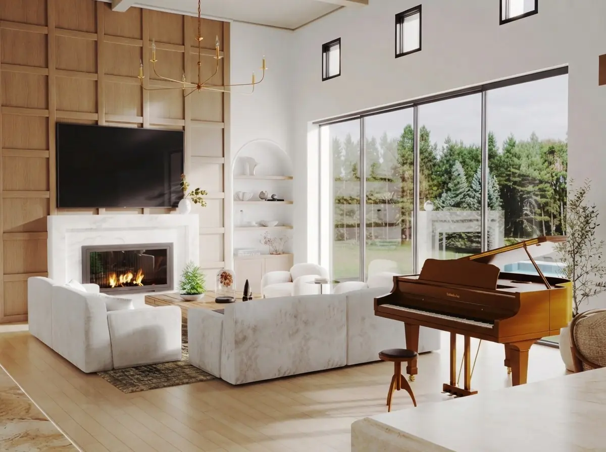 Living Room with Grand Piano