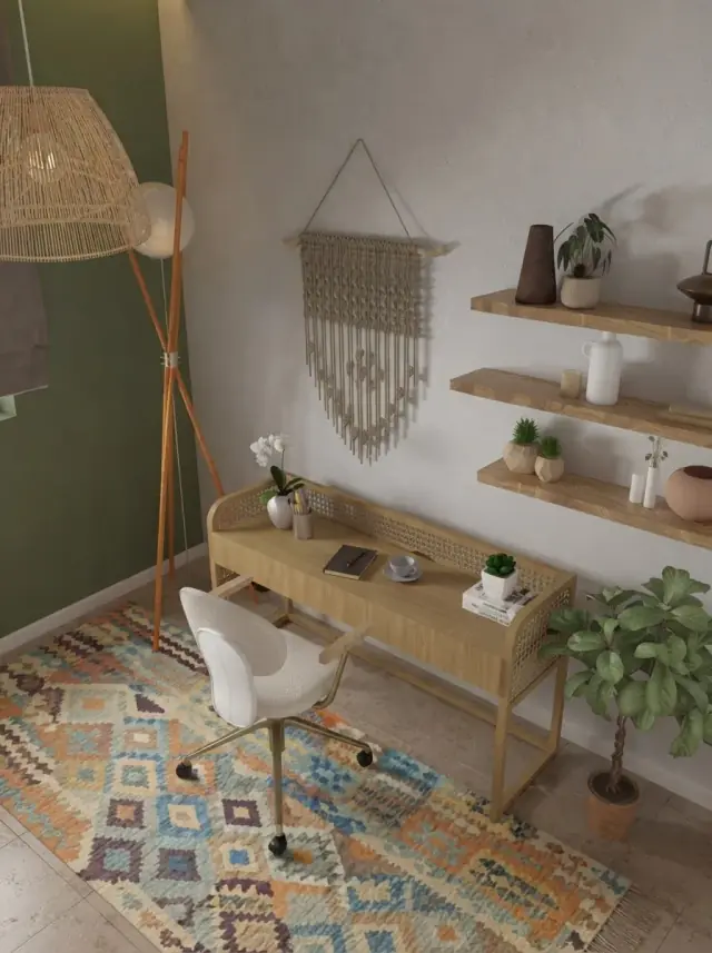 Macrame Kilim Boho Office