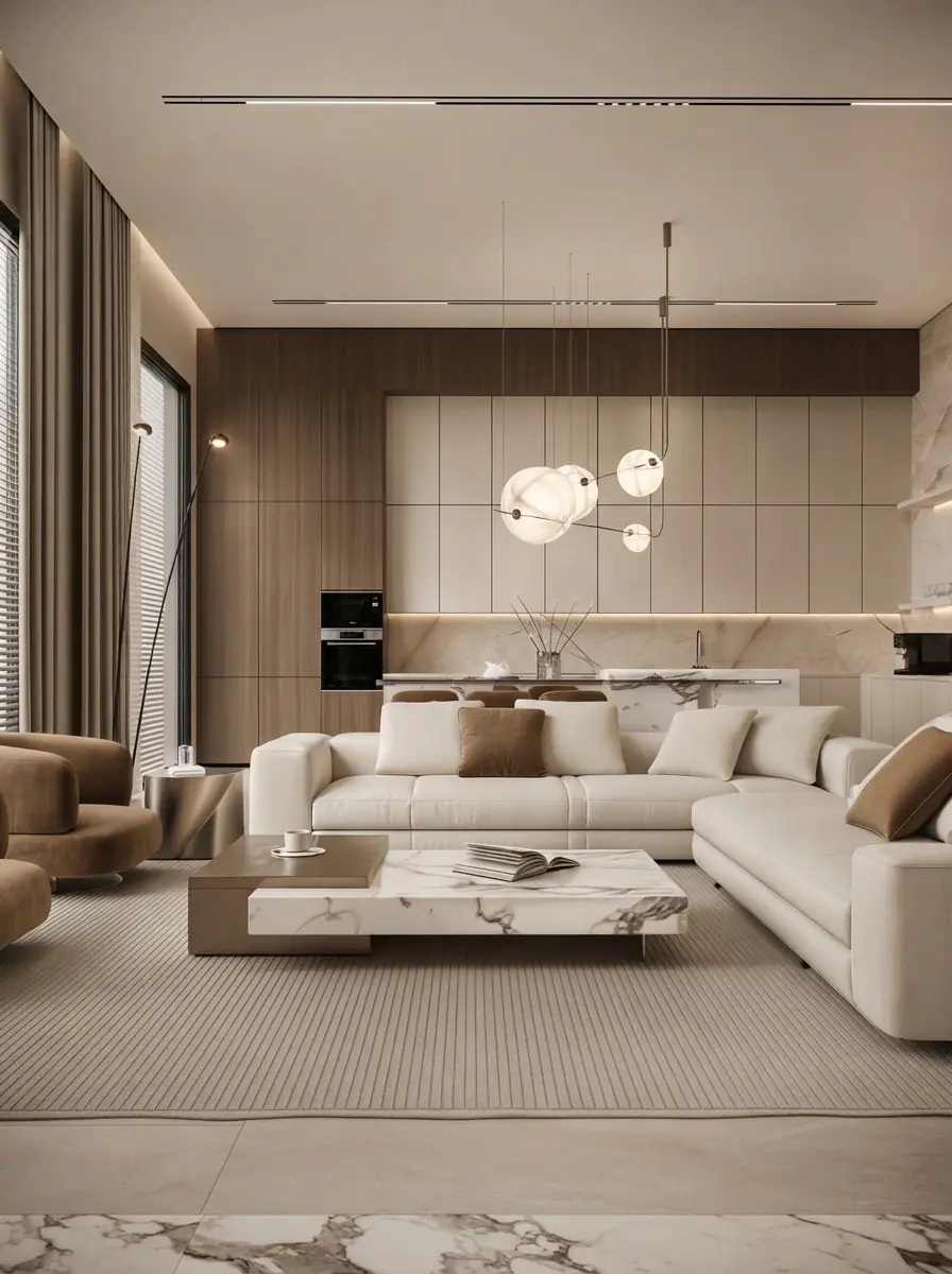 Neutral Luxury Living Area