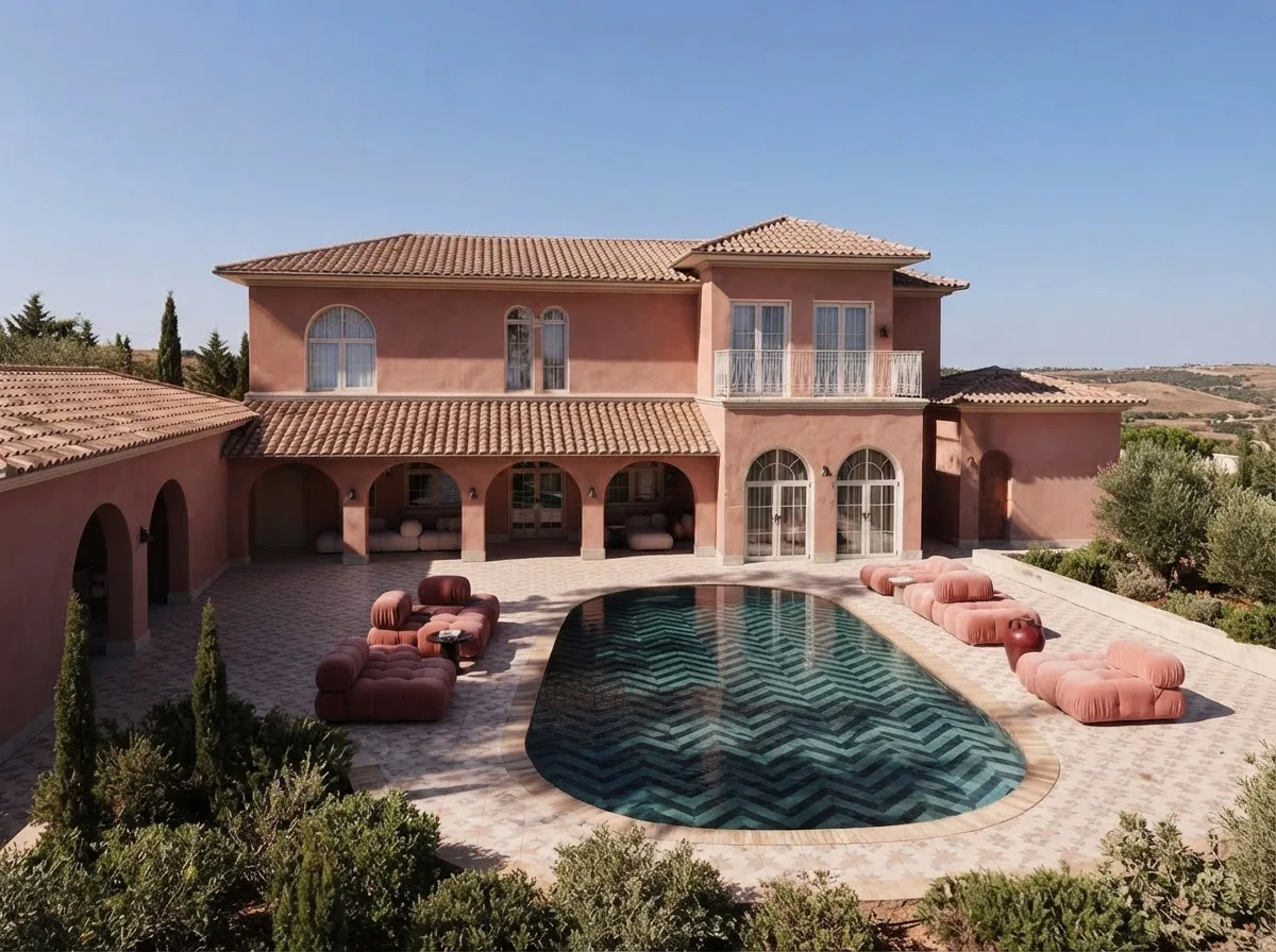 Terracotta Arched Loggia Villa