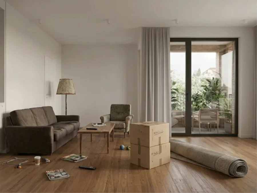 MeltFlex redesigning a living room and then the garden behind it, with real furniture and prices