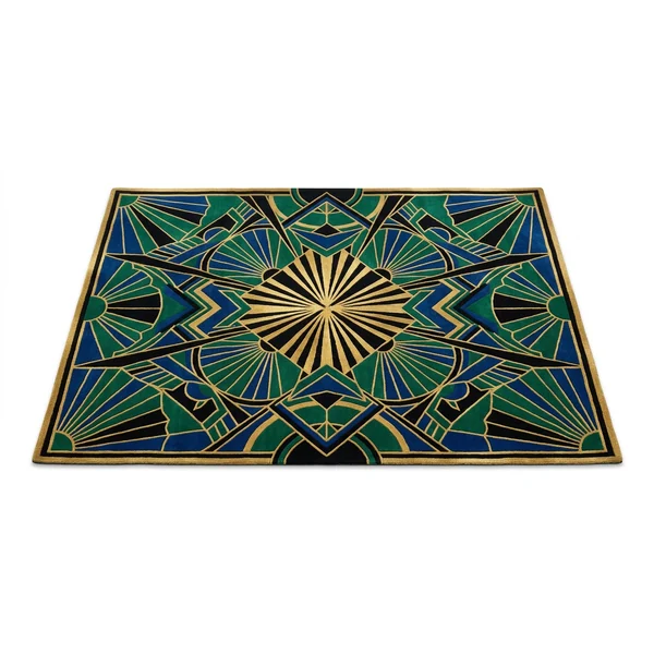 Geometric motif rug