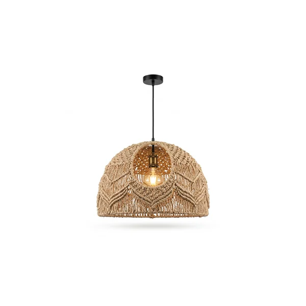 Woven jute pendant