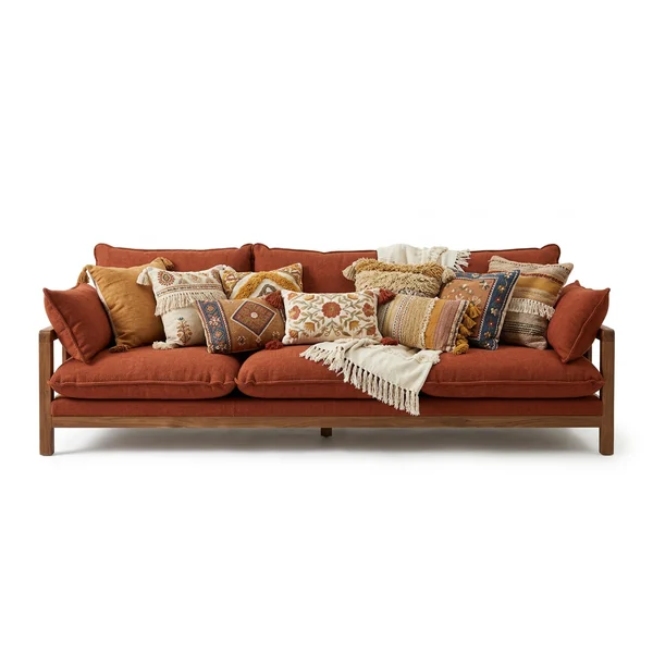 Cushion-layered sofa
