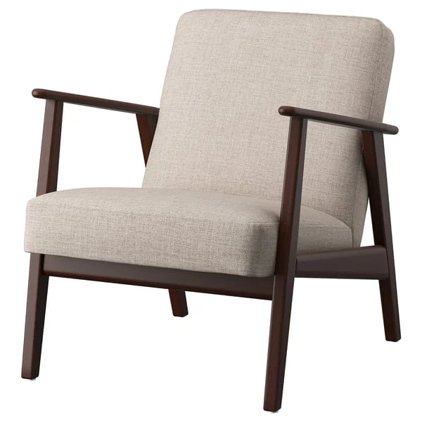Solid wood armchair