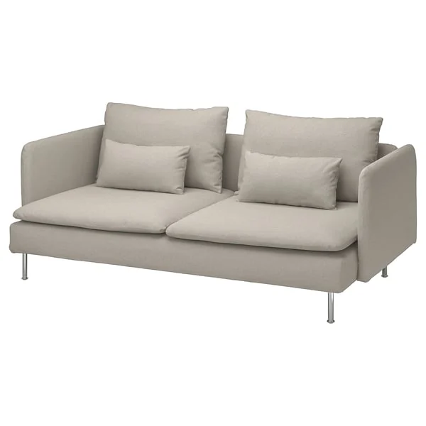 Light linen sofa