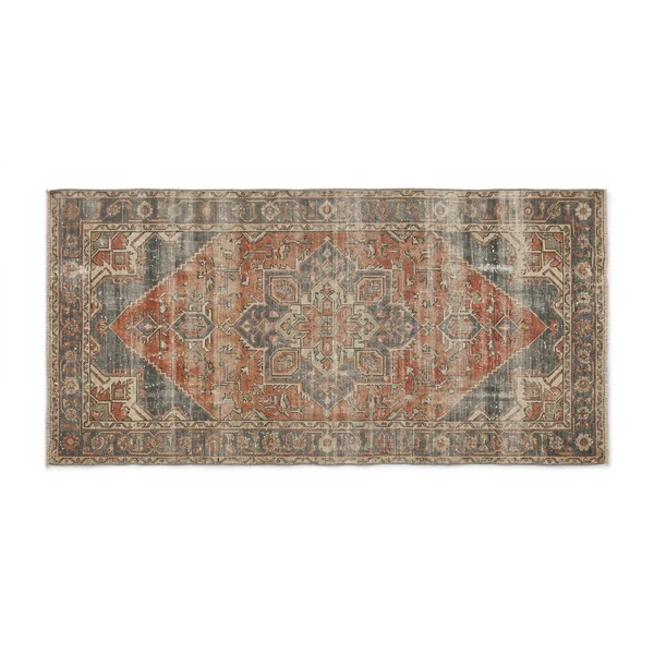 Distressed vintage rug