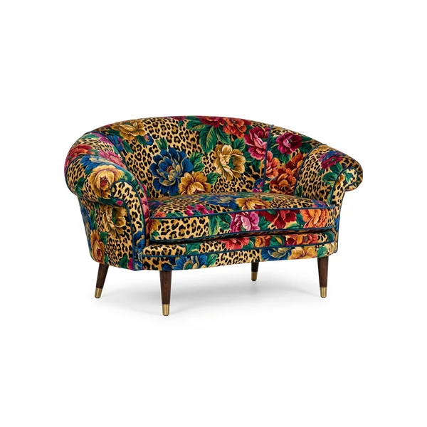 Patterned accent chair