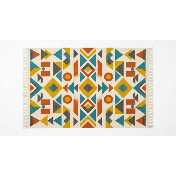 Geometric retro rug