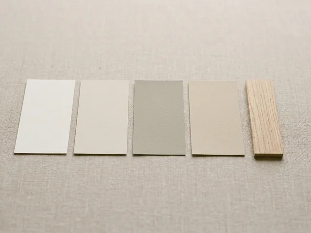 Monochrome, warm-neutral palette